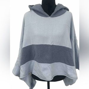 Free People Gray and Light Gray Hooded Top